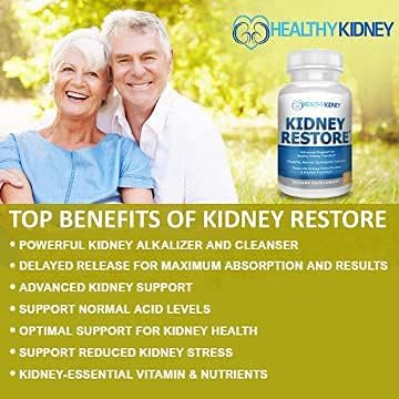 Kidney Restore Kidney Cleanse and Kidney Health Supplement to Support Normal Kidney Function, Vitamins for Kidney Health 60 caps - 2 Pack-SeraviaPure