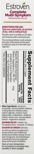 Estroven Complete Multi-Symptom Menopause Supplement for Women, 28 Ct., Clinically Proven Ingredient Provide Menopause Relief & Night Sweats & Hot Flash Relief, Drug-Free & Non-GMO-SeraviaPure