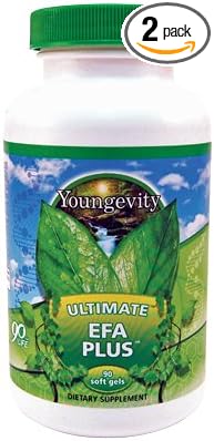 Youngevity Ultimate EFA Plus – Essential Fatty Acids, 90 Soft Gels – Balanced Fish Oil Formula for Heart, Brain, Joint, Skin Health – Omega-3, Omega-6, Omega-9 Supplement for Optimal Health Support-SeraviaPure