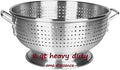 (8-QT) Aluminum Colander with Handles and Base Heavy Duty Commercial Grade