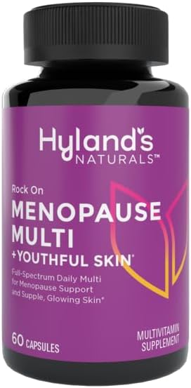 Hyland's Rock On Menopause + Youthful Skin Care Multivitamin for Women with Immune Support - 60 Capsules - Menopause Relief for Women with Biotin, Collagen, and Red Clover (Pack of 2)-SeraviaPure