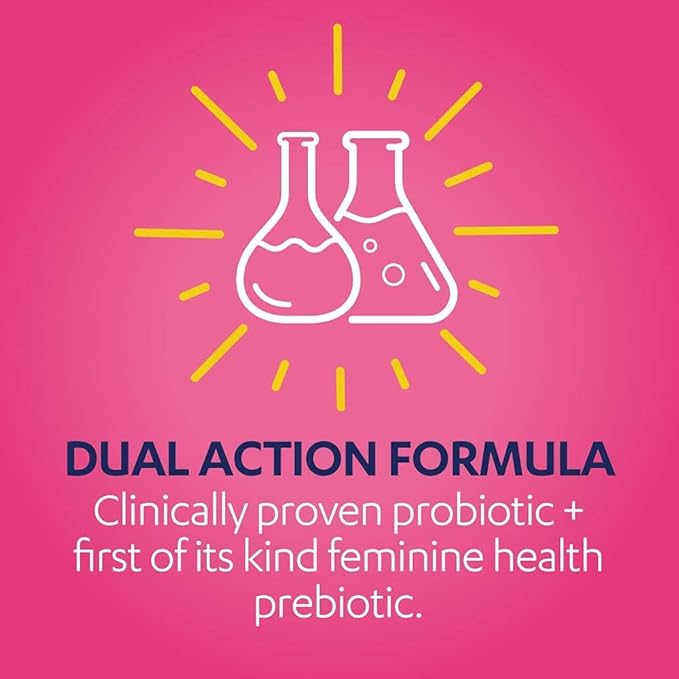 AZO Dual Protection, Urinary + Vaginal Support, Prebiotics and Probiotics for Women*, Starts Working Within 24 Hours, Non-GMO, 30 Count-SeraviaPure