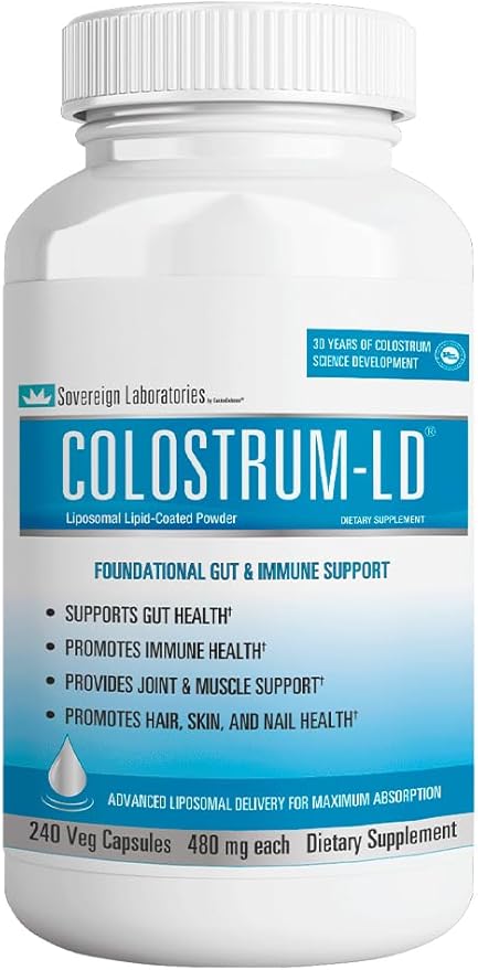 Colostrum-LD Capsules Colostrum with Liposomal Delivery - High Absorption - 240 Capsules
