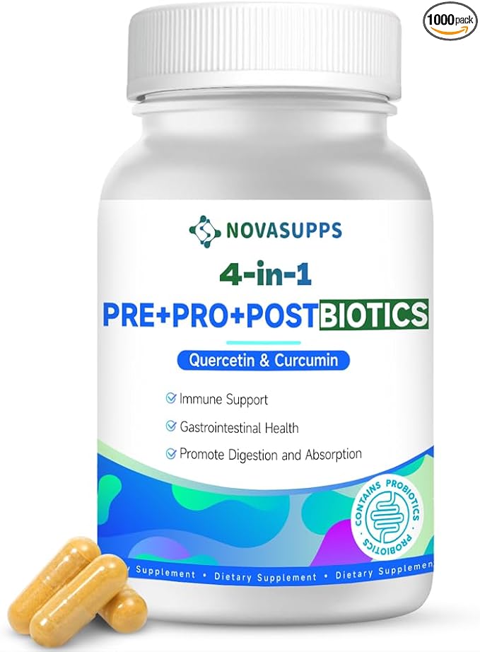 Probiotics Women Men Gut Health: Digestive Health Immune Support Bloating Relief Shelf Stable Strains 35B CFUs per Capsule Complex with Prebiotics Postbiotics Quercetin & Curcumin Supplement-SeraviaPure