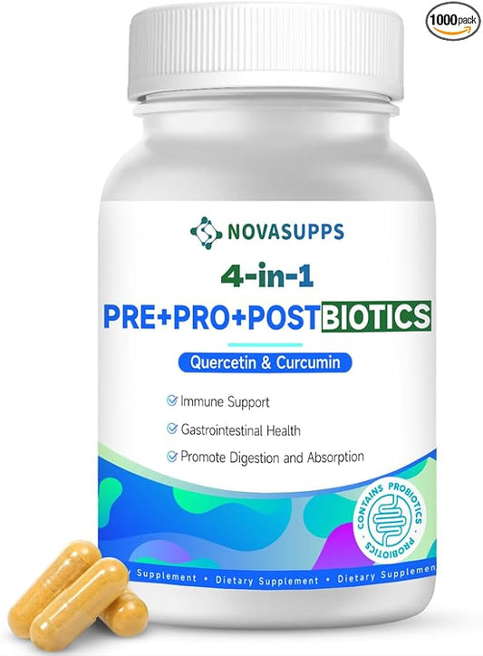 Probiotics Women Men Gut Health: Digestive Health Immune Support Bloating Relief Shelf Stable Strains 35B CFUs per Capsule Complex with Prebiotics Postbiotics Quercetin & Curcumin Supplement-SeraviaPure