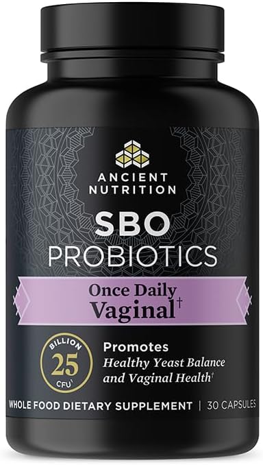 Ancient Nutrition Probiotic for Women, Once Daily Women's Probiotics for Vaginal Health, 30ct, Healthy Yeast Balance for Feminine Care, Made with Cranberry and Apple Cider Vinegar, 25 Billion CFUs*-SeraviaPure