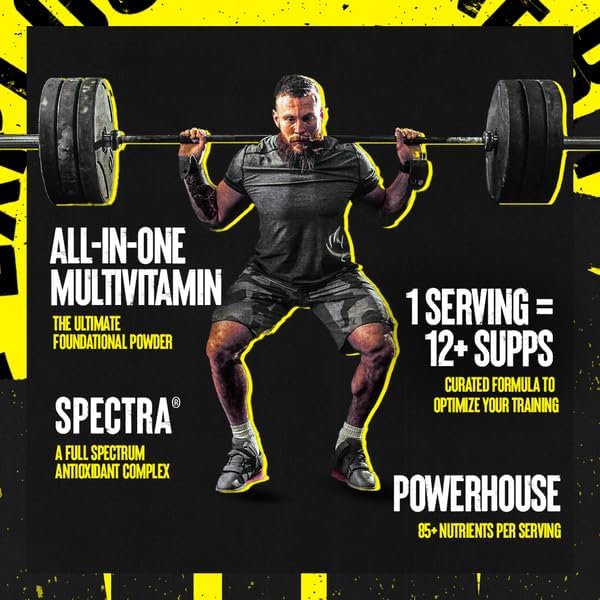 Animal Pak - Vitamin Powder with Zinc, Magnesium, Amino Acids and More - Digestive Health, Immune Booster and Focus Support - Multivitamin for Men and Women - Spectra and 85+ Nutrients - 60 Scoops-SeraviaPure