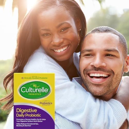 Culturelle Daily Probiotic Capsules For Men & Women, Most Clinically Studied Probiotic Strain, Digestive & Gut Health, Supports Occasional Diarrhea, Gas & Bloating, 1 Month Supply, 30 CT-SeraviaPure