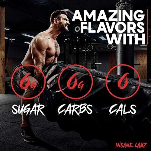 Insane Labz Insane Veinz Non Stimulant NO Enhancing Powder, Nitric Oxide Booster, Loaded with Agmatine Sulfate and Betaine Anhydrous, Increase Vascularity, 35 Srvgs, Grape