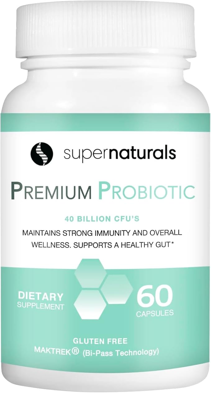 Premium Probiotics, 40 Billion CFU Probiotics for Digestive Health, Made with MAKTrek Bipass Technology, Women & Mens Probiotics for Gut Health, 60 Probiotic Capsules-SeraviaPure