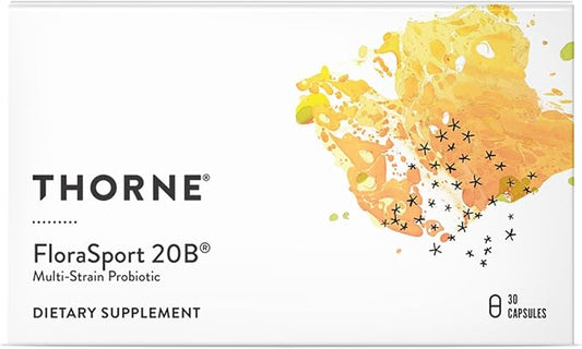 THORNE FloraSport 20B - Probiotic Supplement - Promotes Digestive Support, Gut Health, Immune Function and Occasional Diarrhea or Constipation - NSF Certified for Sport - 30 Capsules - 30 Servings-SeraviaPure