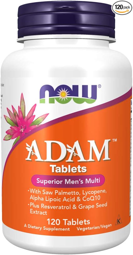 Now Foods Adam Men's Multiple Vitamin 120 Tabs-SeraviaPure