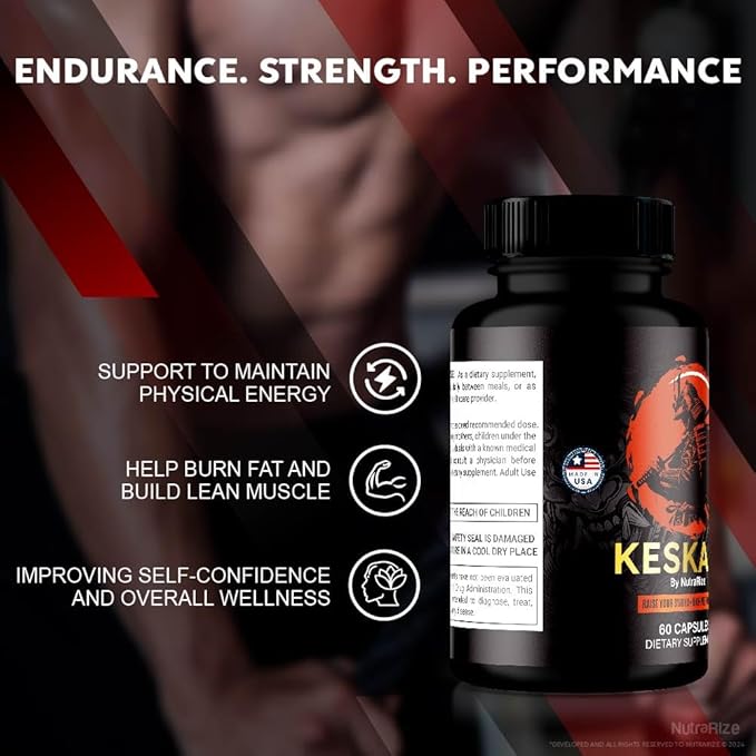 (2 Pack) Keskara Pills for Men, Keskara Capsules, Keskara Male Supplement, Premium Performance Support, Natural Formula for Muscle Growth and Overall Health, Official Reviews (120 Capsules)-SeraviaPure