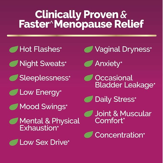 Estroven Complete Multi-Symptom Menopause Supplement for Women, 28 Ct., Clinically Proven Ingredient Provide Menopause Relief & Night Sweats & Hot Flash Relief, Drug-Free & Non-GMO-SeraviaPure