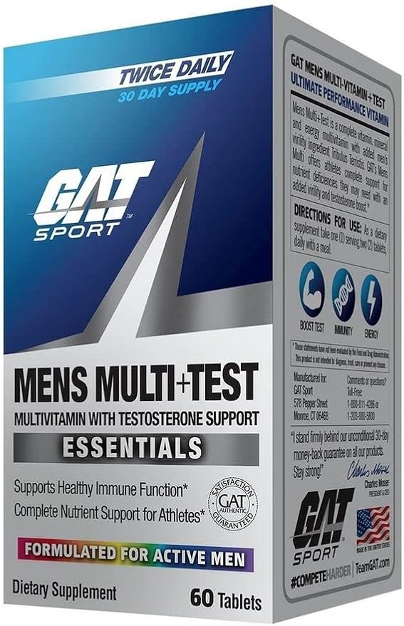 GAT SPORT Men's Multi + Test, Premium Multivitamin Tablets (150 Count)-SeraviaPure