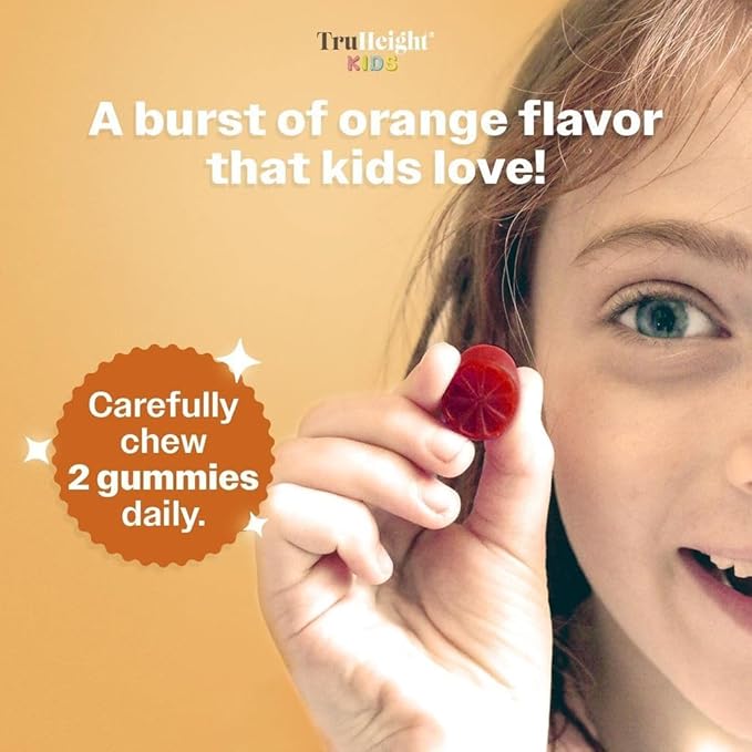 TruHeight Kids Brain Growth Gummies (Mixed Berry, Ages 2+) All Natural Kids & Toddler Vitamins - Omega-3, DHA Multivitamin - Brain & Memory Supplements - Vegan Vitamin, Gluten Free Supplement