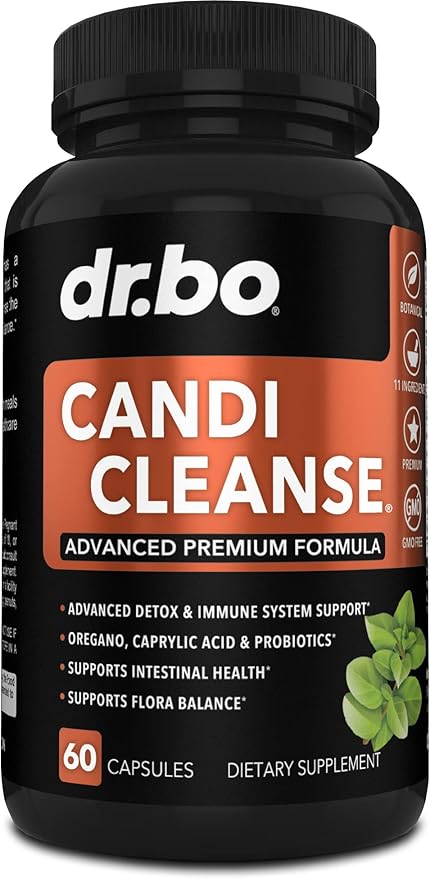 Candi Cleanse Support Supplement Pills - Anti Overgrowth Supplements for Women & Men - Extra Strength Balance Control Probiotic Complex Cleanser - Natural Oral Herbal Oregano & Caprylic Acid Capsules-SeraviaPure