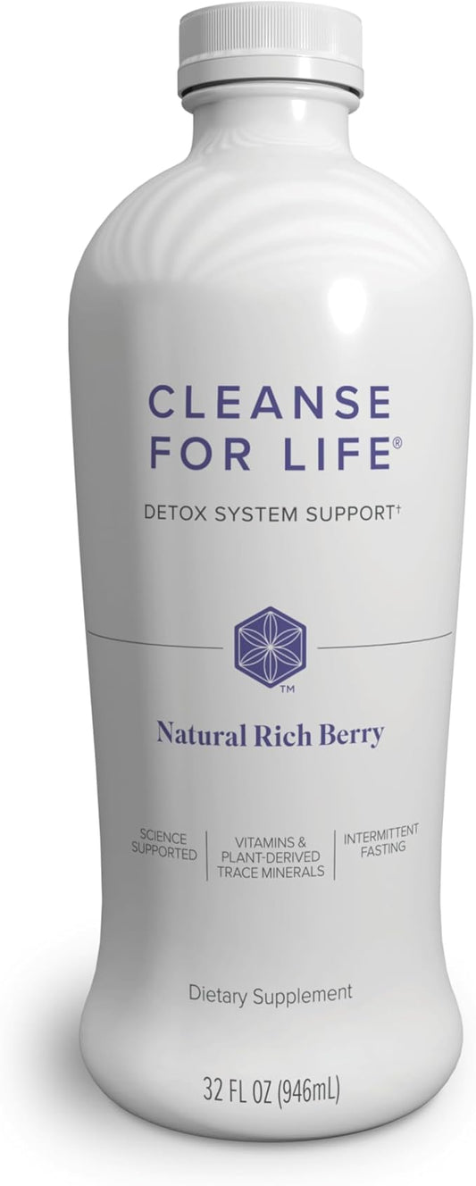 Isagenix Cleanse for Life - Detox Cleanse Drink with Vitamin B12, Niacin and Vitamin B6 for Overall Wellness - 32-Ounce Bottle (Natural Rich Berry Flavor), Packaging May Vary-SeraviaPure
