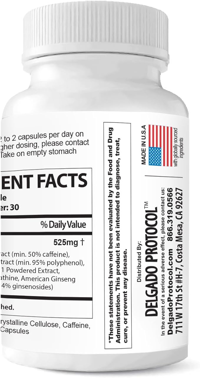 Power & Speed - 30 Capsules - Focus & Energy Nootropic Supplement – Natural Brain Boost with Guarana, Green Tea, Lion’s Mane, Ashwagandha, Paraxanthine & American Ginseng