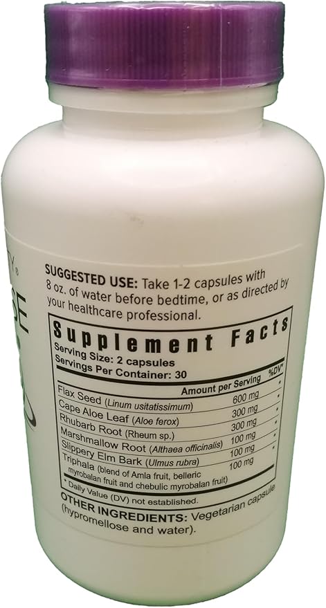 Youngevity Slender Fx™ Cleanse Fx™ - Super Colon Cleanse 15 Day - Natural Herb Blend - Flax Seed, Cape Aloe, Rhubarb Root, Triphala, Slippery Elm, Marshmallow Root - 60 Capsules-SeraviaPure