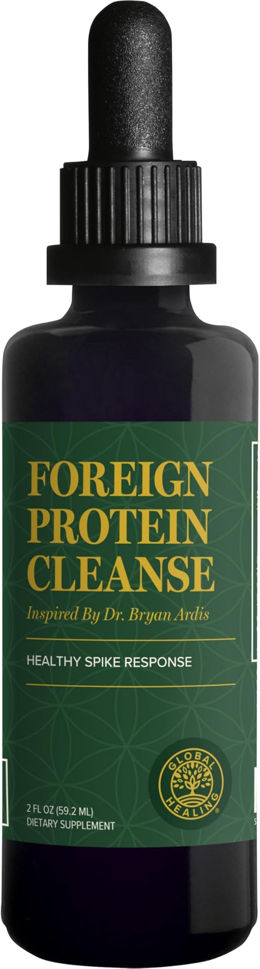 Global Healing Foreign Protein Cleanse (Spike Protein Detox) - Support Formula with Nattokinase and Wormwood - Helps Detox for Immune Support - 2 Fl Oz-SeraviaPure
