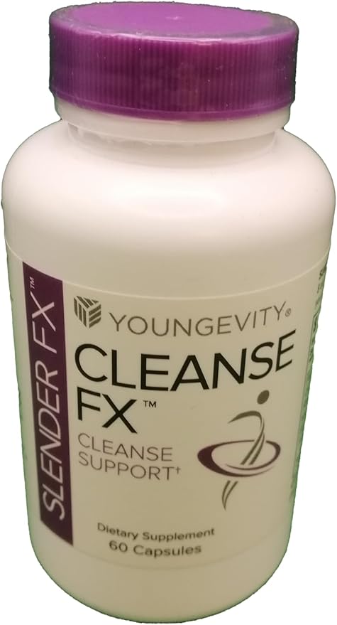 Youngevity Slender Fx™ Cleanse Fx™ - Super Colon Cleanse 15 Day - Natural Herb Blend - Flax Seed, Cape Aloe, Rhubarb Root, Triphala, Slippery Elm, Marshmallow Root - 60 Capsules-SeraviaPure