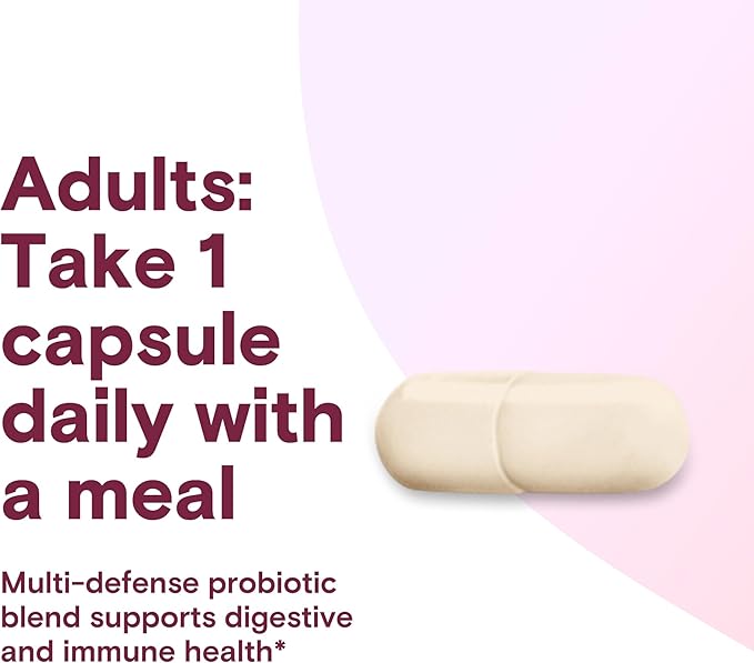 Phillips' Colon Health Daily Probiotic Capsules, 4-in-1 Symptom Defense to Help Defend Against Occasional Gas, Bloating, Constipation, and Diarrhea, Daily Supplement, 90 Count-SeraviaPure