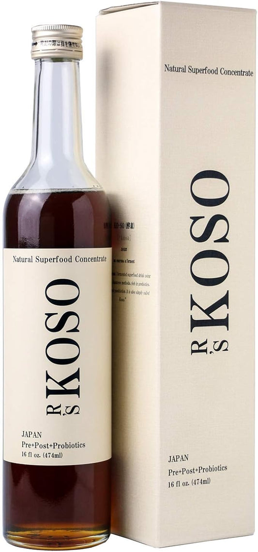 3-Day Cleanse by R's KOSO - Japanese Enzyme Drink Rich in Probiotics and Prebiotic, Made from 100+ Vegetables ＆ Fruits - Natural Support for Better Digestion & Gut Health + Detox + Cleanse - 16oz-SeraviaPure