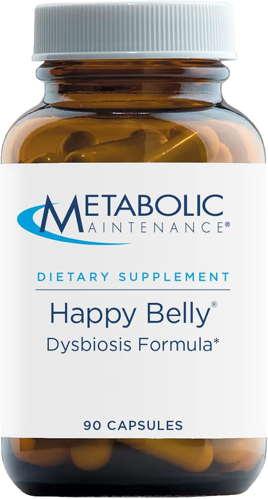 Metabolic Maintenance Happy Belly - Gut Balancing Support with Caprylic Acid, Black Walnut, Olive Leaf + Barberry (90 Capsules)-SeraviaPure