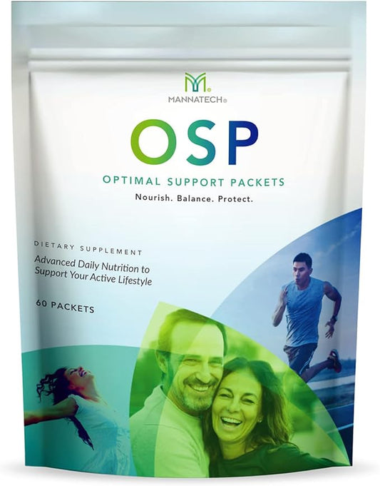 Mannatech More Than Just a Multivitamin, Optimal Support Packets Amazing Self-Care Benefits of OSP Daily Vitamins, w/Ashwagandha Capsules, Immune Support and Antioxidant Supplement - 60 Packets-SeraviaPure