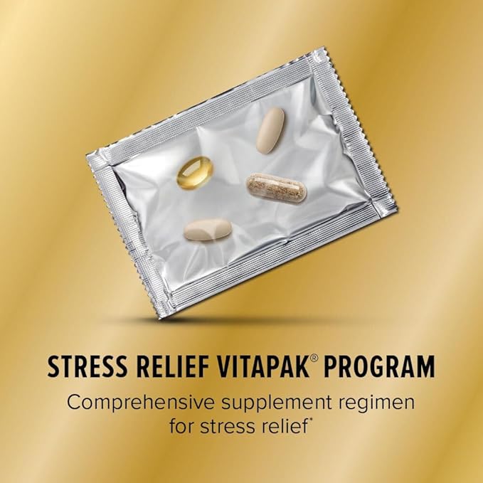GNC Mega Men Stress Relief Vitapak, Stress & Cortisol Management, 30 Count-SeraviaPure