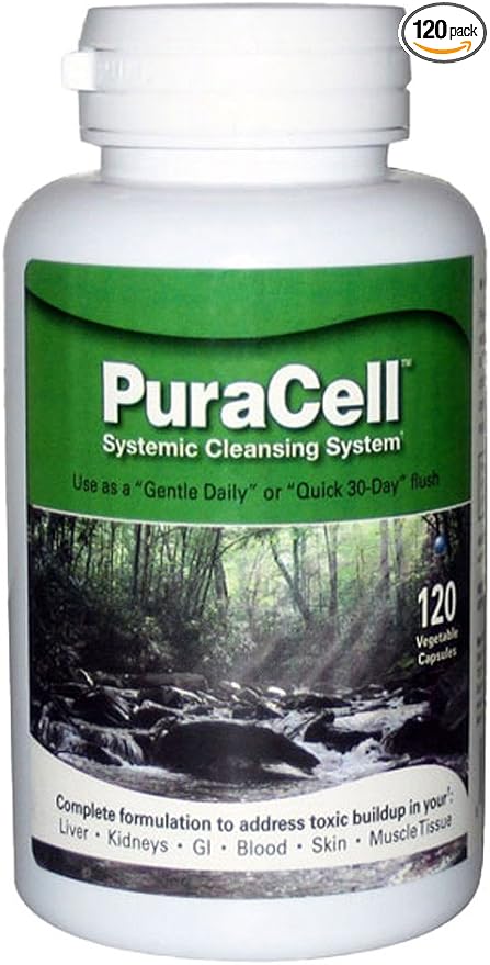 PuraCell Detox Maximum Strength Cleanse Supplement | Powerful, Fast Acting Natural Detoxifier Blend by World Nutrition Helps Reduce Toxic Buildup in Liver & Kidneys, Remove Mycotoxins (120 Count)