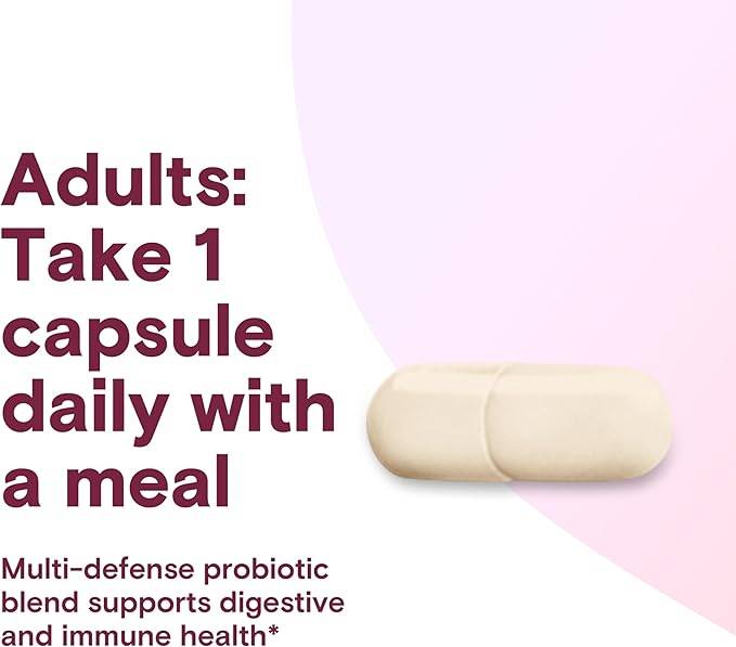 Phillips' Colon Health Daily Probiotic Capsules, 4-in-1 Symptom Defense to help defend against Occasional Gas, Bloating, Constipation, and Diarrhea, Daily Supplement, 60 Count-SeraviaPure