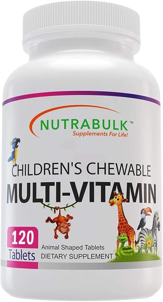 Children’s Chewable Multi-Vitamins - Promoting Kids' Overall Development - USA-Made, May Help to Support Immune, Bone, Brain & Overall Well Being- Vegan & Gluten Free - 120 Cherry Tablets