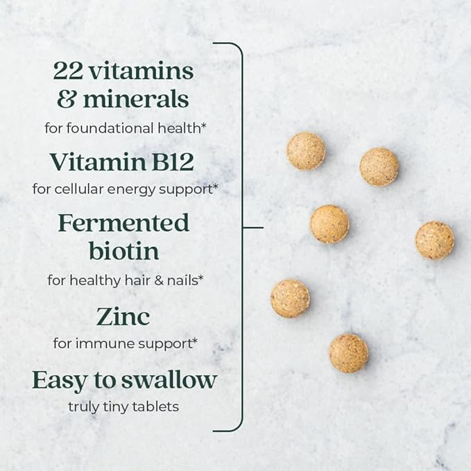 New Chapter Tiny Tabs Multivitamin with 20+ Nutrients for Immune, Cellular Energy & Stress Support, Including Vitamin D3 + B Vitamins, 192 Count-SeraviaPure