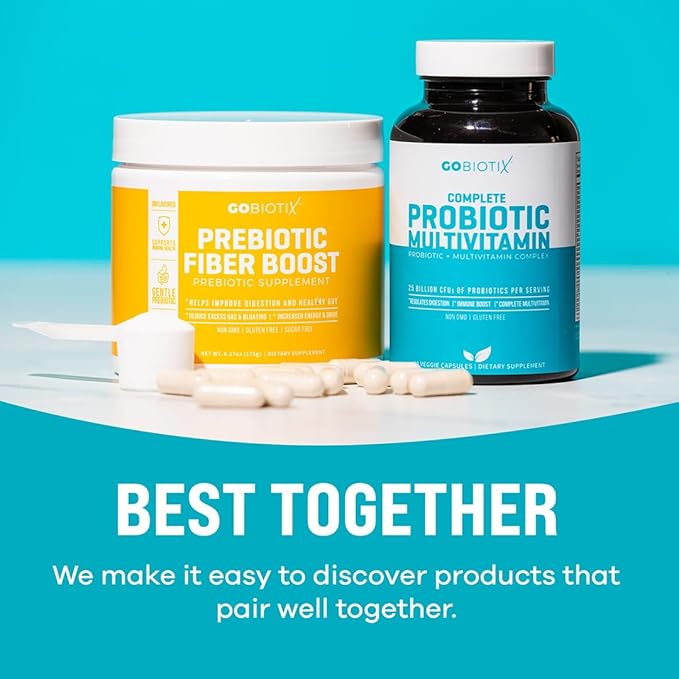 GOBIOTIX Probiotic Multivitamin Supplement - Daily Multivitamins with Probiotics - 25 Billion CFU - Boost Immunity and Digestive Health, Probiotics for Women and Men - Gluten Free Pills - 90 Capsules-SeraviaPure