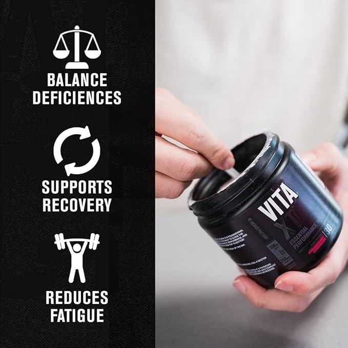 Jacked Factory Vita XT Performance Vitamin Powder - Daily Multivitamin Powder for Men with KSM-66 Ashwagandha, Prebiotic Fiber, Vitamin A, C, D, K, B6, B12, & More - Strawberry Lemonade, 30Sv-SeraviaPure