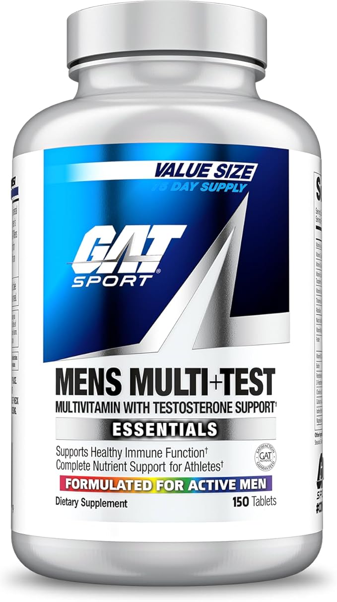 GAT SPORT Men's Multi + Test, Premium Multivitamin Tablets (150 Count)-SeraviaPure