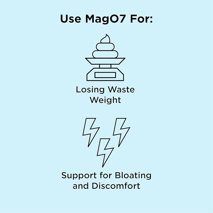 nbpure MagO7 - Natural Colon Cleanse & Detox - Occasional Constipation Relief, Stool Softening, & Bloating Support for Men & Women - Ozonated Magnesium Oxide, 90 Capsules-SeraviaPure