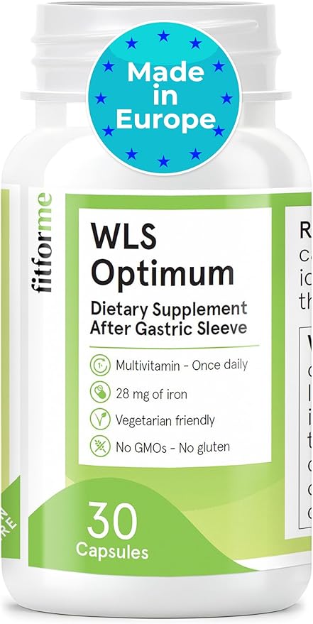 FitForMe One-a-Day Bariatric Multivitamin — After Weight-Loss Surgery (Gastric Sleeve) — Easy-to-Swallow WLS Optimum Capsule, 30 Count, 1-Month Supply