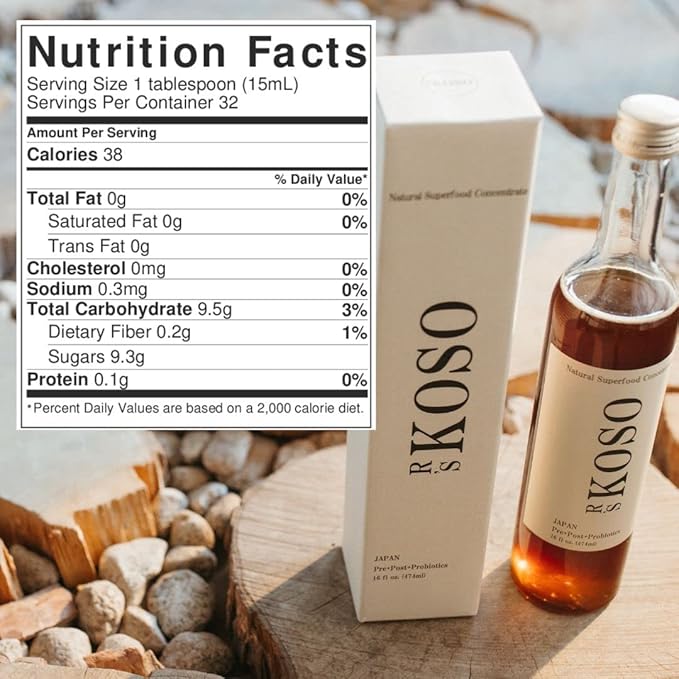 3-Day Cleanse by R's KOSO - Japanese Enzyme Drink Rich in Probiotics and Prebiotic, Made from 100+ Vegetables ＆ Fruits - Natural Support for Better Digestion & Gut Health + Detox + Cleanse - 16oz-SeraviaPure