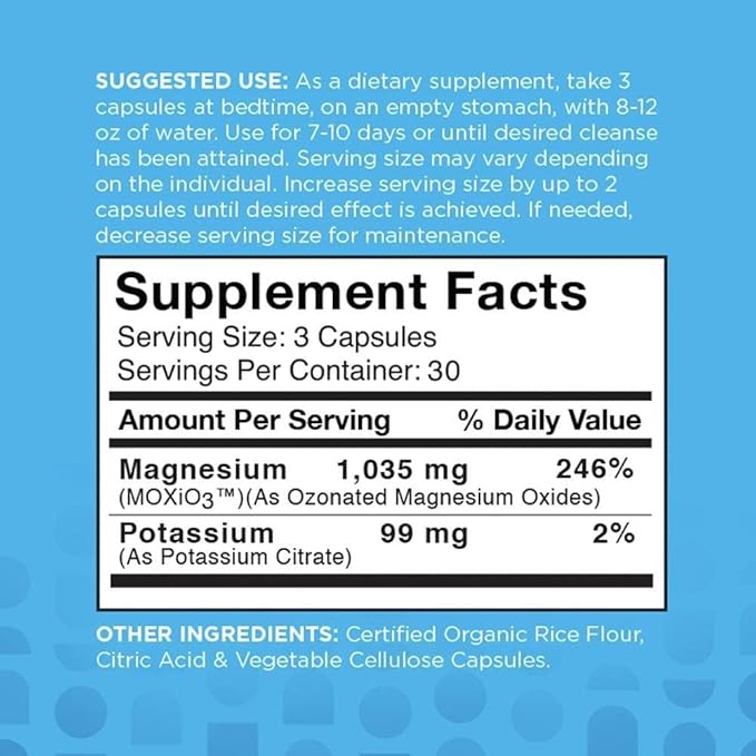 nbpure MagO7 - Natural Colon Cleanse & Detox - Occasional Constipation Relief, Stool Softening, & Bloating Support for Men & Women - Ozonated Magnesium Oxide, 90 Capsules-SeraviaPure