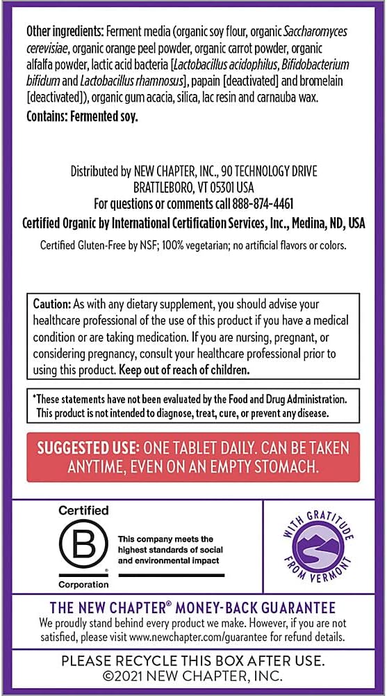 New Chapter Women's Multivitamin 50 Plus for Cellular Energy, Heart & Immune Support with 20+ Nutrients + Astaxanthin - Every Woman's One Daily 55+, Gentle on The Stomach, 48 Count-SeraviaPure