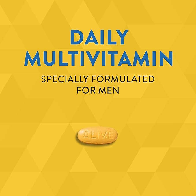 Nature's Way Alive! Men's Complete Daily Multivitamin, Supports Energy Metabolism & Muscle Function*, with B-Vitamins, Gluten Free, 130 Tablets (Packaging May Vary)-SeraviaPure