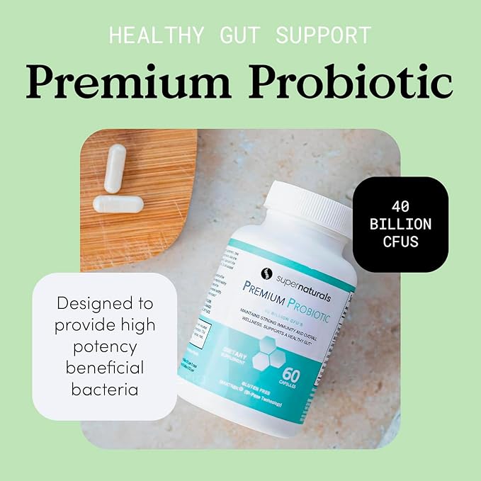 Premium Probiotics, 40 Billion CFU Probiotics for Digestive Health, Made with MAKTrek Bipass Technology, Women & Mens Probiotics for Gut Health, 60 Probiotic Capsules-SeraviaPure