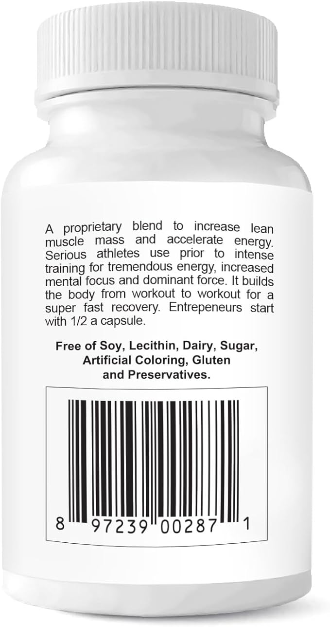 Power & Speed - 30 Capsules - Focus & Energy Nootropic Supplement – Natural Brain Boost with Guarana, Green Tea, Lion’s Mane, Ashwagandha, Paraxanthine & American Ginseng
