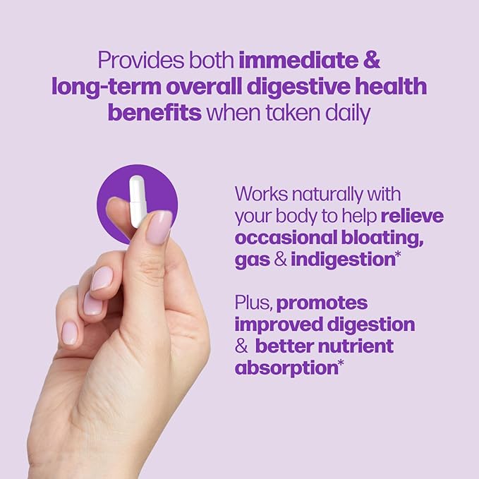 Culturelle Bloating & Gas Defense, Digestive Enzymes & Probiotics for Digestive Health, 30 Capsules, Supports Occasional Indigestion & Discomfort-SeraviaPure