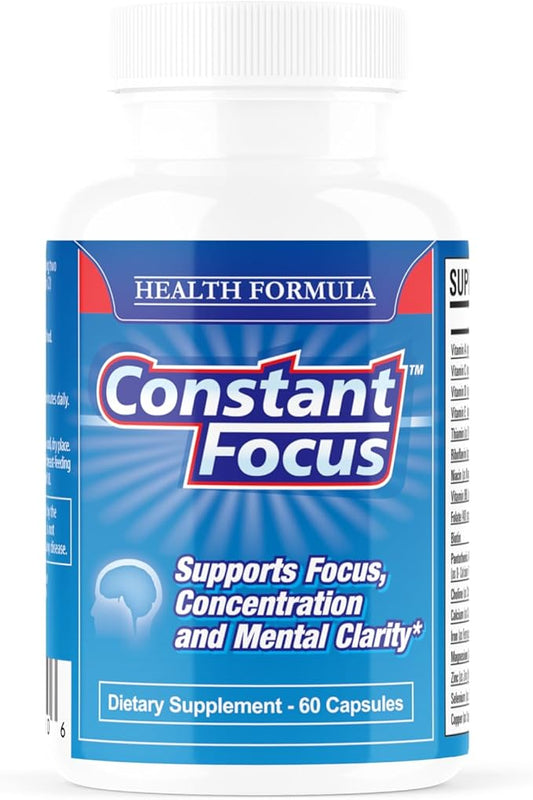 '-- Brain Booster - Natural Herbal Brain Health Supplement for All Day Focus - Memory - Concentration - Alertness & Mental Clarity - 60 Tabs