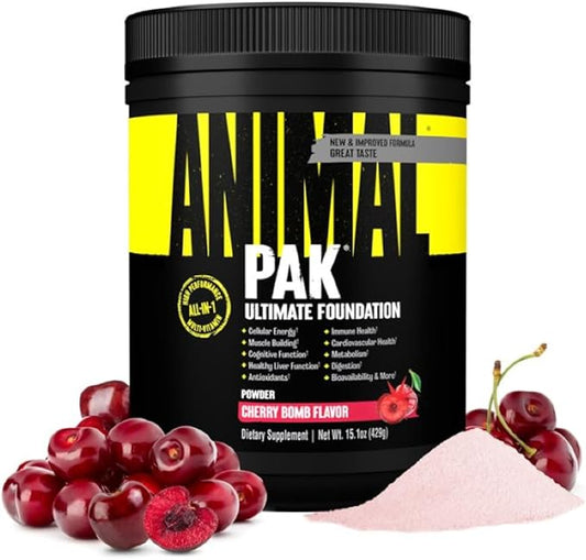 Animal Pak - Vitamin Powder with Zinc, Magnesium, Amino Acids and More - Digestive Health, Immune Booster and Focus Support - Multivitamin for Men and Women - Spectra and 85+ Nutrients - 60 Scoops-SeraviaPure