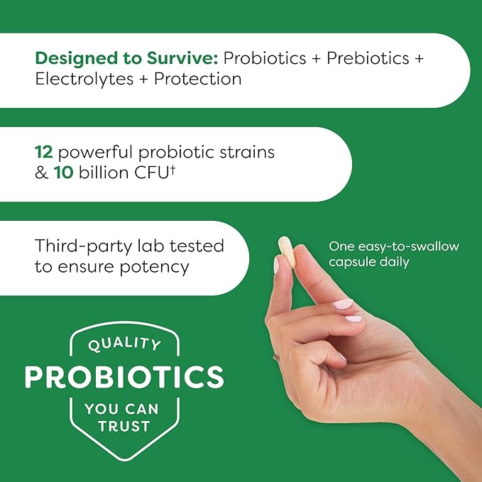 Probulin Daily Care Probiotic Supplement, Digestive, Gut, and Immune Health Support Capsules for Men and Women, 10 Billion CFU, Vegan, 60 Count Box